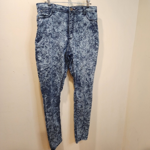 ROX DENIM Acid Wash Denim High Waisted  SkinnyJeans Size 13 - Picture 3 of 11